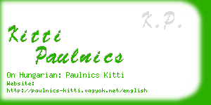 kitti paulnics business card